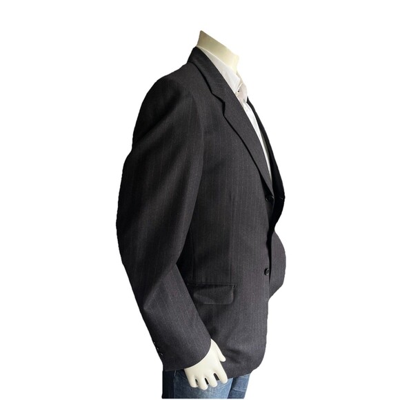 PAL ZILERI Guabello Men 42-44R Blazer Designer Wool Pinstripe Suit Jacket Italy - Picture 5 of 16